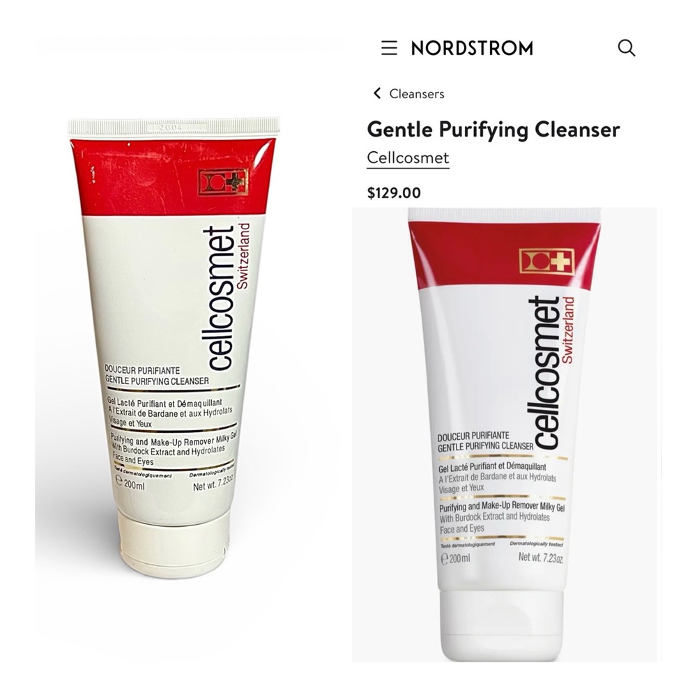 Cellcosmet Gentle Purifying Cleanser and Makeup Remover Milky Gel 200ml. NEW.